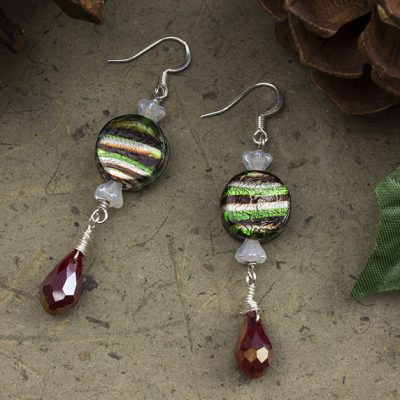 Raspberry Mints earrings