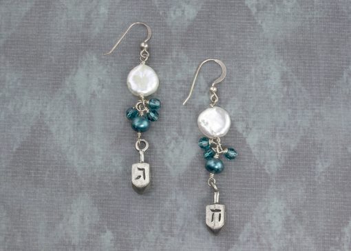 Elegant Dreidel earrings
